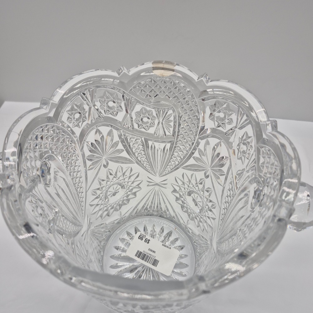 Bohemia Crystal Vase Clear Lead Cut Glass - Picture 4 of 15